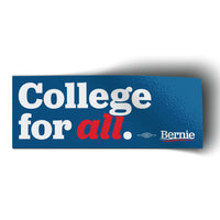 College For All (7" x 3" Vinyl Sticker -- Pack of Two!)