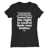 Pro-Choice Quote (Black Tee)