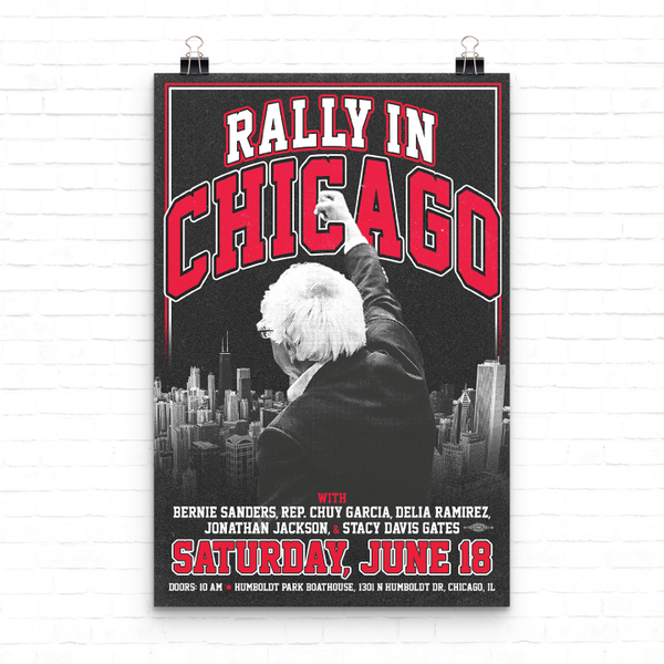 Rally In Chicago (12"x18" Poster)